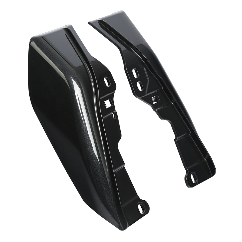 HR3 Black Tempest Mid Frame Air Heat Deflectors For Harley Touring and Trike Models 09-24