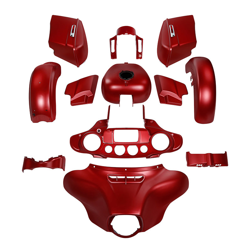 HR3 Wicked Red Denim Complete Body Fairing Kit For Harley Street Glide Special FLHXS 2014-2023
