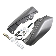 HR3 Billet Silver / Vivid Black 2017RGU Mid Frame Air Heat Deflectors For Harley Touring and Trike Models 09-24
