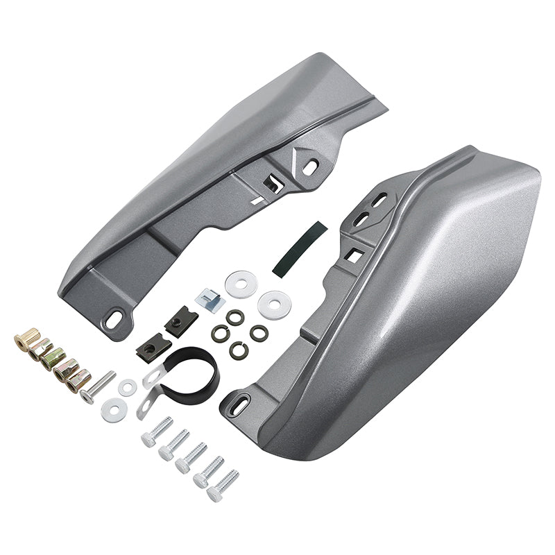 HR3 Billet Silver Mid Frame Air Heat Deflectors For Harley Touring and Trike Models 09-24