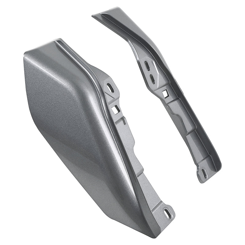 HR3 Billet Silver Mid Frame Air Heat Deflectors For Harley Touring and Trike Models 09-24