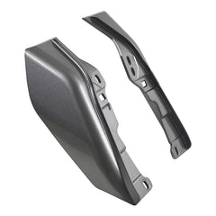 HR3 Billet Silver / Vivid Black 2017RGU Mid Frame Air Heat Deflectors For Harley Touring and Trike Models 09-24