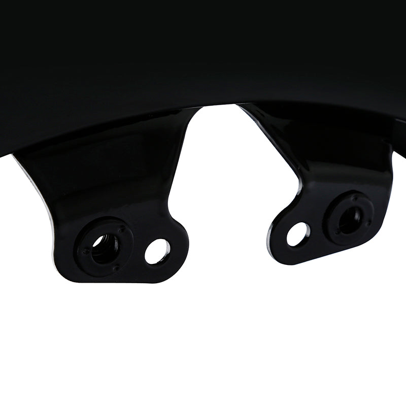 HR3 Vivid Black Motorcycle 18" Wide Tire Front Mudguard Fender For Harley Touring Models 2014-2023