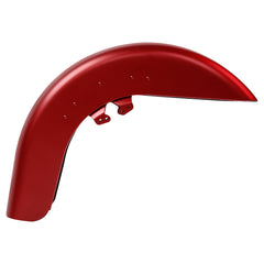 HR3 Wicked Red Denim Motorcycle 18" Wide Tire Front Mudguard Fender For Harley Touring Models 2014-2023