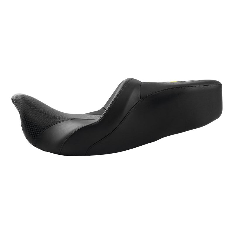 C.C. RIDER Touring Seat Driver Passenger Seat With Backrest For Harley CVO Road Glide Electra Glide Street Glide Road King, Black Yellow, 2014-Later