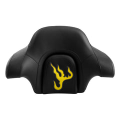 C.C. RIDER Touring Seat Passenger Seat With Backrest For Harley CVO Road Glide Electra Glide Street Glide Road King, Black Yellow, 2014-Later（副本）