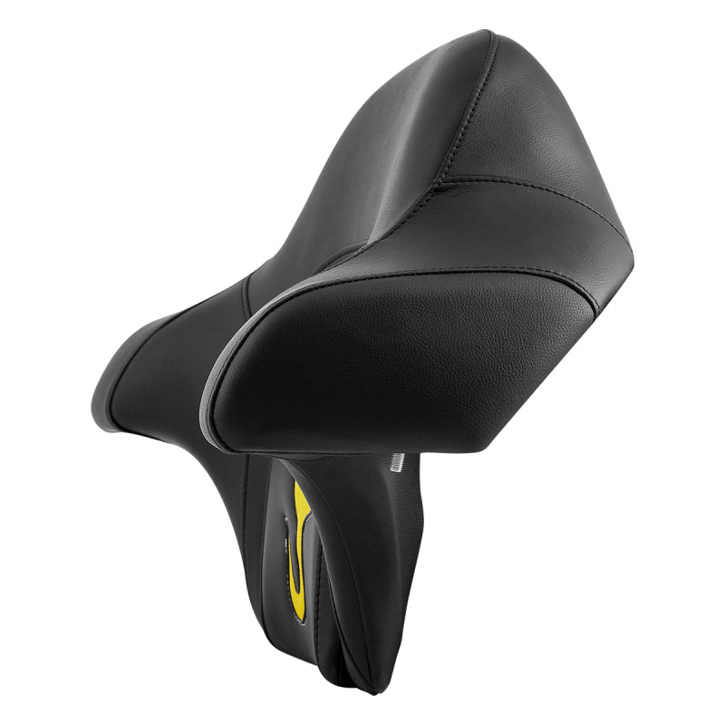C.C. RIDER Touring Seat Passenger Seat With Backrest For Harley CVO Road Glide Electra Glide Street Glide Road King, Black Yellow, 2014-Later（副本）