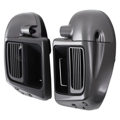 HR3 Billet Silver / Vivid Black 2017RGU Vented Lower Fairing Kit For Harley Touring Models 2014-2023 (Fits water cooled models)
