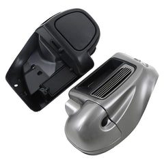 HR3 Billet Silver / Vivid Black 2017RGU Vented Lower Fairing Kit For Harley Touring Models 2014-2023 (Fits water cooled models)