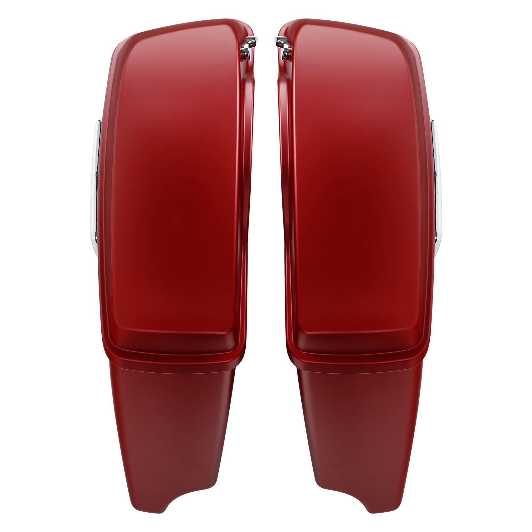 HR3 Wicked Red Denim CVO Stretched Saddlebags For 14-23 Harley Touring