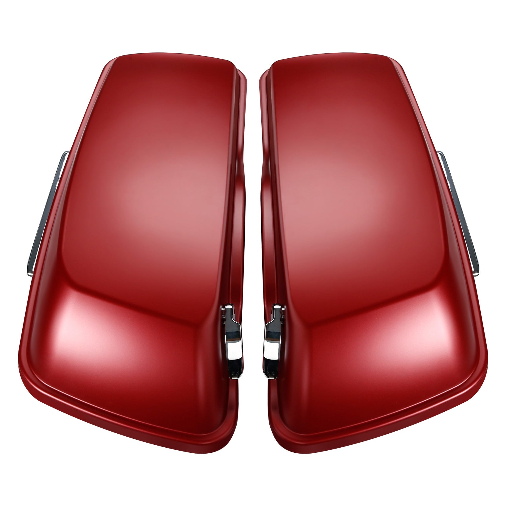 HR3 Wicked Red Denim CVO Stretched Saddlebags For 14-23 Harley Touring