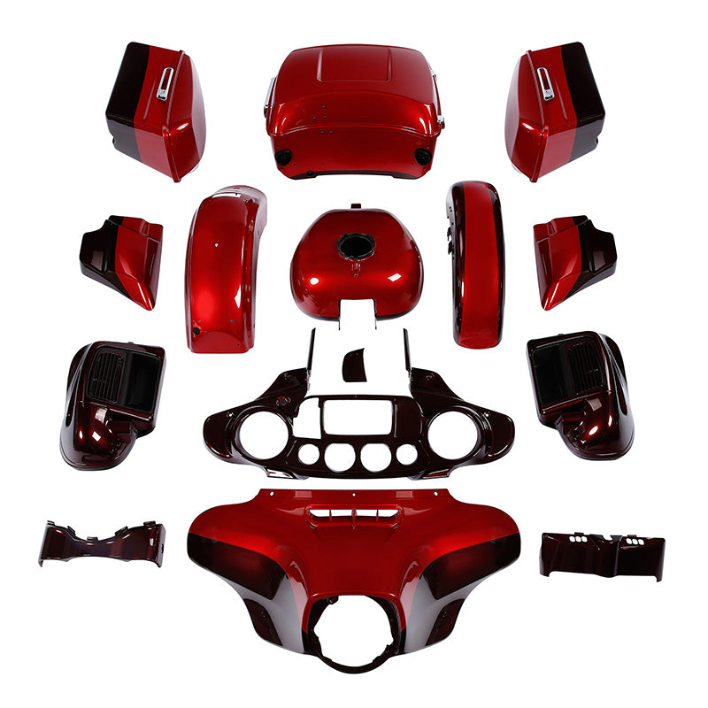 HR3 Wicked Red / Twisted Cherry Complete Body Fairing Kit For Harley Ultra Limited FLHTK 14-23