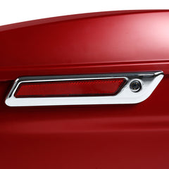HR3 Wicked Red Denim CVO Stretched Saddlebags For 14-23 Harley Touring