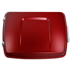HR3 Wicked Red Denim 5.5" Razor Style Touring Trunk Luggage For 14-24 Harley Touring