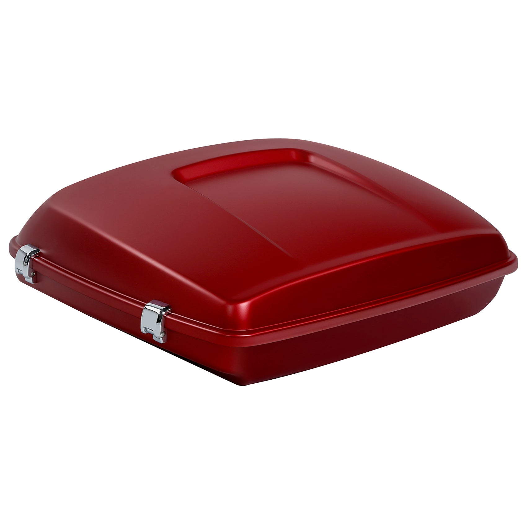 HR3 Wicked Red Denim 5.5" Razor Style Touring Trunk Luggage For 14-24 Harley Touring