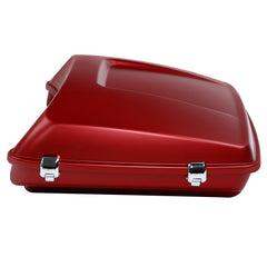 HR3 Wicked Red Denim 5.5" Razor Style Touring Trunk Luggage For 14-24 Harley Touring