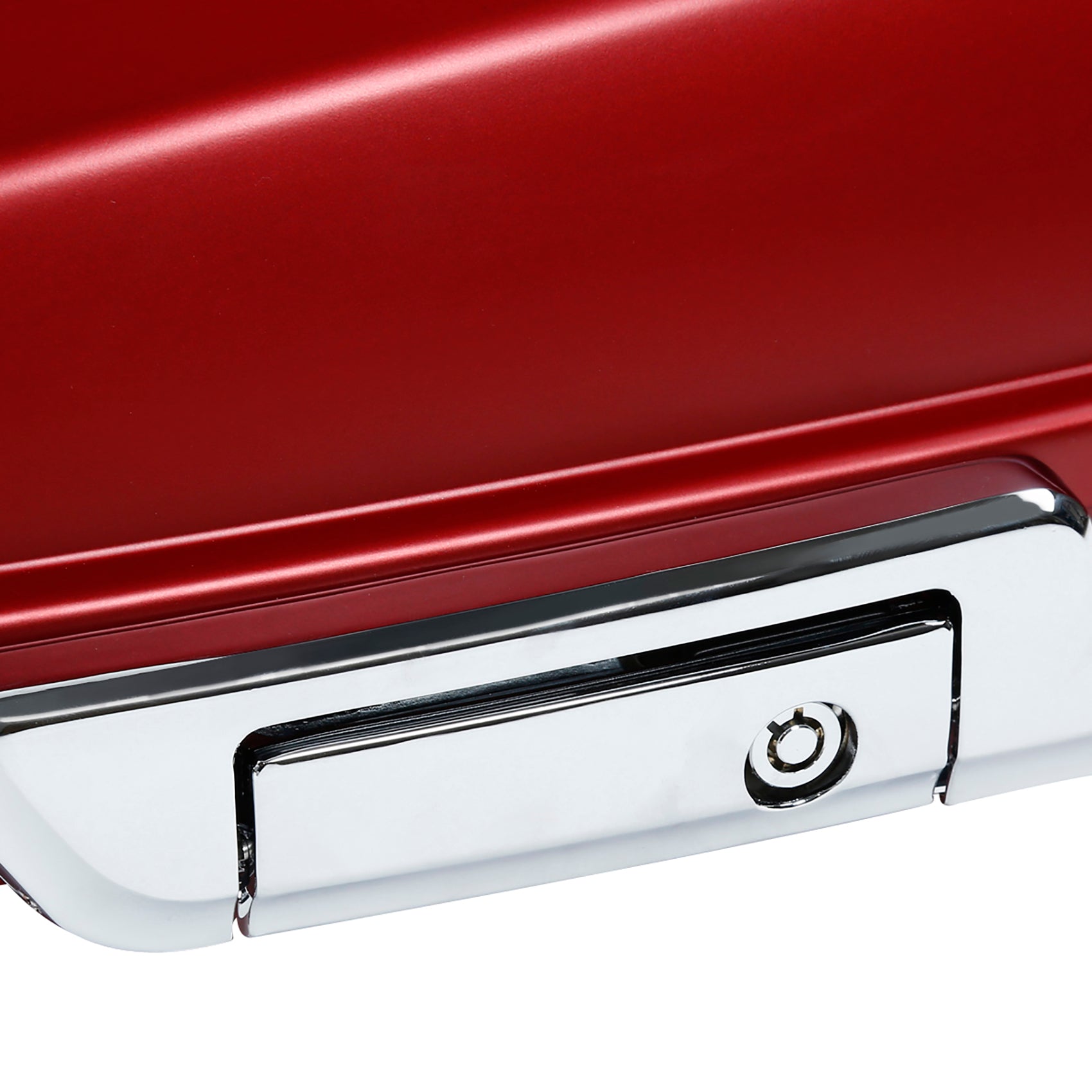 HR3 Wicked Red Denim 5.5" Razor Style Touring Trunk Luggage For 14-24 Harley Touring