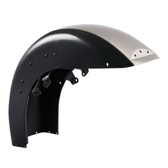 HR3 Silver Fortune / Black Tempest Motorcycle 18" Front Mudguard Fender (can be installed with lighting) For Harley Touring Electra Glide Ultra Limited Tri Glide 14-23