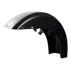 HR3 Silver Fortune / Black Tempest Motorcycle 18" Front Mudguard Fender (can be installed with lighting) For Harley Touring Electra Glide Ultra Limited Tri Glide 14-23