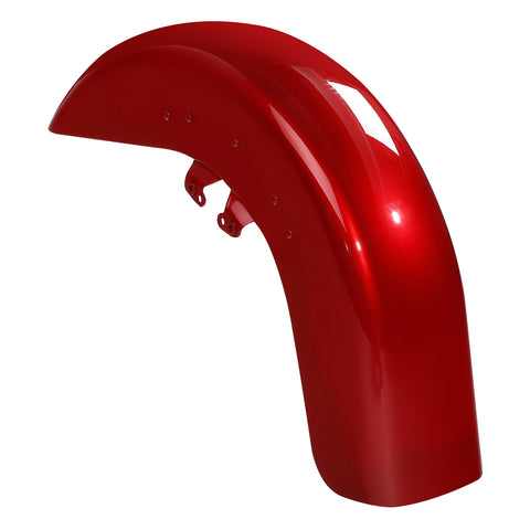 HR3 Wicked Red Motorcycle 18" Wide Tire Front Mudguard Fender Harley Touring Models (2014-2023)