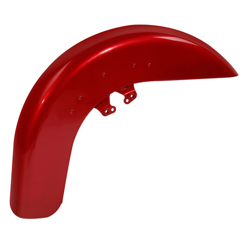 HR3 Wicked Red Motorcycle 18" Wide Tire Front Mudguard Fender Harley Touring Models (2014-2023)