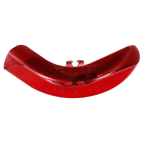 HR3 Wicked Red Motorcycle 18" Wide Tire Front Mudguard Fender Harley Touring Models (2014-2023)