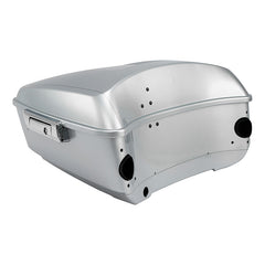 HR3 Brilliant Silver Pearl King Size Touring Trunk Luggage with Speaker Cut Outs For 14-24 Harley Touring