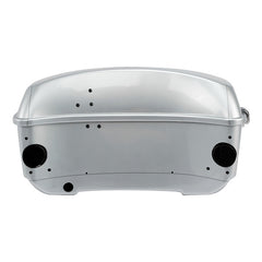HR3 Brilliant Silver Pearl King Size Touring Trunk Luggage with Speaker Cut Outs For 14-24 Harley Touring
