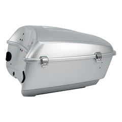 HR3 Brilliant Silver Pearl King Size Touring Trunk Luggage with Speaker Cut Outs For 14-24 Harley Touring
