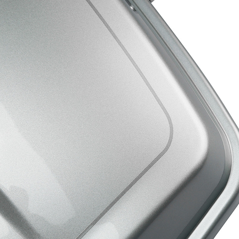 HR3 Brilliant Silver Pearl King Size Touring Trunk Luggage with Speaker Cut Outs For 14-24 Harley Touring