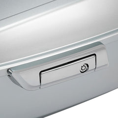 HR3 Brilliant Silver Pearl King Size Touring Trunk Luggage with Speaker Cut Outs For 14-24 Harley Touring