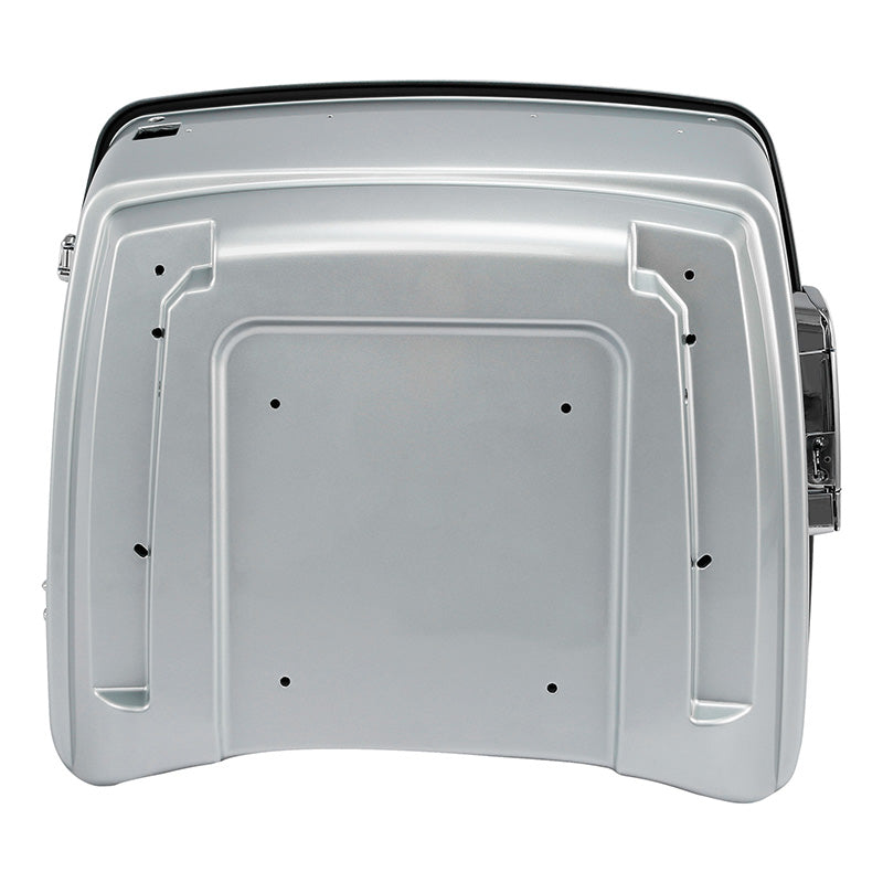 HR3 Brilliant Silver Pearl King Size Touring Trunk Luggage with Speaker Cut Outs For 14-24 Harley Touring