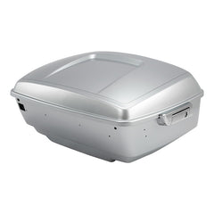 HR3 Brilliant Silver Pearl King Size Touring Trunk Luggage with Speaker Cut Outs For 14-24 Harley Touring