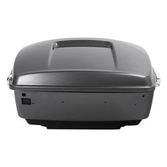 HR3 Billet Silver / Vivid Black 2017RGU King Size Touring Trunk Luggage with Speaker Cut Outs For 14-24 Harley Touring