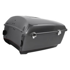 HR3 Billet Silver / Vivid Black 2017RGU King Size Touring Trunk Luggage with Speaker Cut Outs For 14-24 Harley Touring
