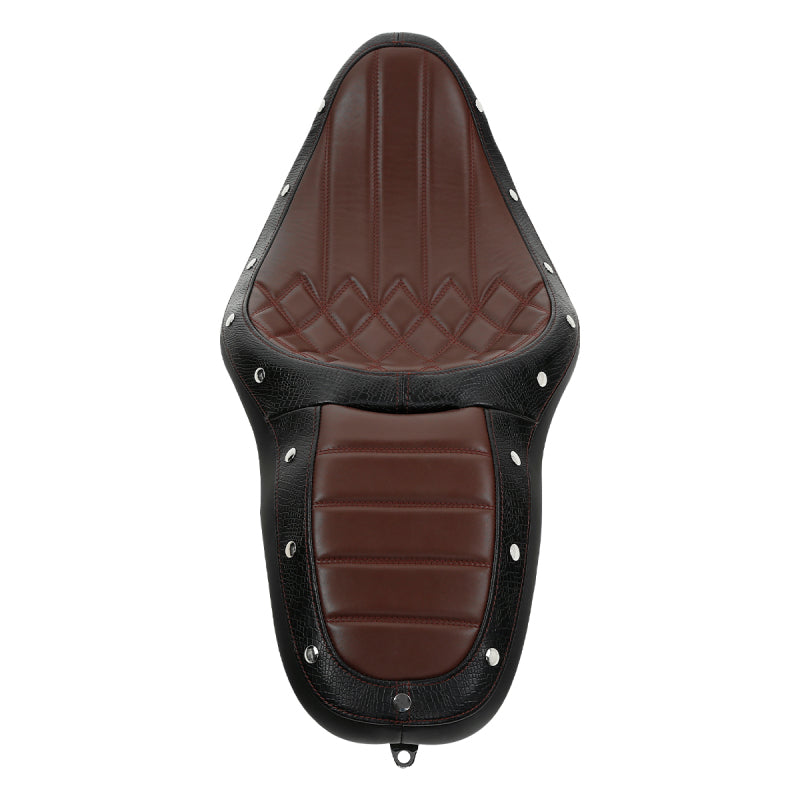 C.C. RIDER Touring Seat 2 up Seat Driver Passenger Seat Dueler For Harley Touring Street Glide Road Glide Electra Glide, 2008-2023