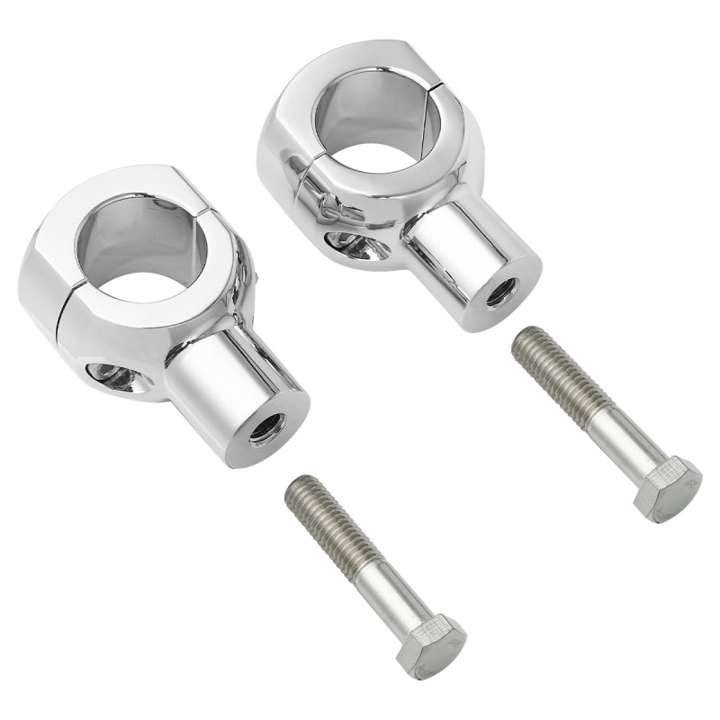Custom Chrome Universal 2" Handlebar Top Risers Fit For Harley 1-1/2'' 1.5" Handlebars Gloss Black Chrome