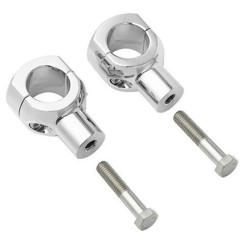 Custom Chrome Universal 2" Handlebar Top Risers Fit For Harley 1-1/2'' 1.5" Handlebars Gloss Black Chrome
