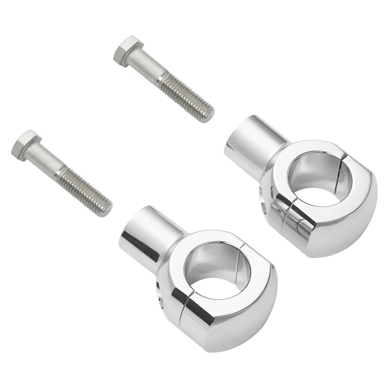 Custom Chrome Universal 2" Handlebar Top Risers Fit For Harley 1-1/2'' 1.5" Handlebars Gloss Black Chrome