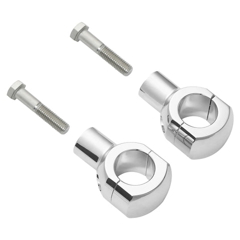 Custom Chrome Universal 2" Handlebar Top Risers Fit For Harley 1-1/2'' 1.5" Handlebars Gloss Black Chrome