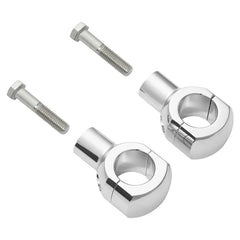 Custom Chrome Universal 2" Handlebar Top Risers Fit For Harley 1-1/2'' 1.5" Handlebars Gloss Black Chrome