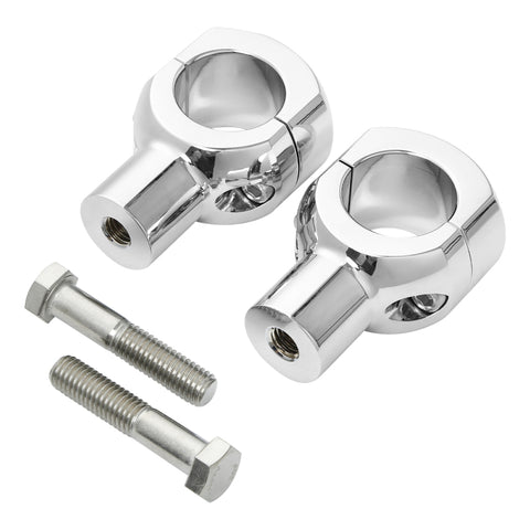 Custom Chrome Universal 2" Handlebar Top Risers Fit For Harley 1-1/2'' 1.5" Handlebars Gloss Black Chrome
