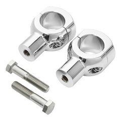 Custom Chrome Universal 2" Handlebar Top Risers Fit For Harley 1-1/2'' 1.5" Handlebars Gloss Black Chrome