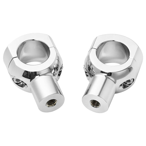 Custom Chrome Universal 2" Handlebar Top Risers Fit For Harley 1-1/2'' 1.5" Handlebars Gloss Black Chrome