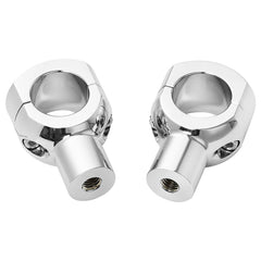 Custom Chrome Universal 2" Handlebar Top Risers Fit For Harley 1-1/2'' 1.5" Handlebars Gloss Black Chrome