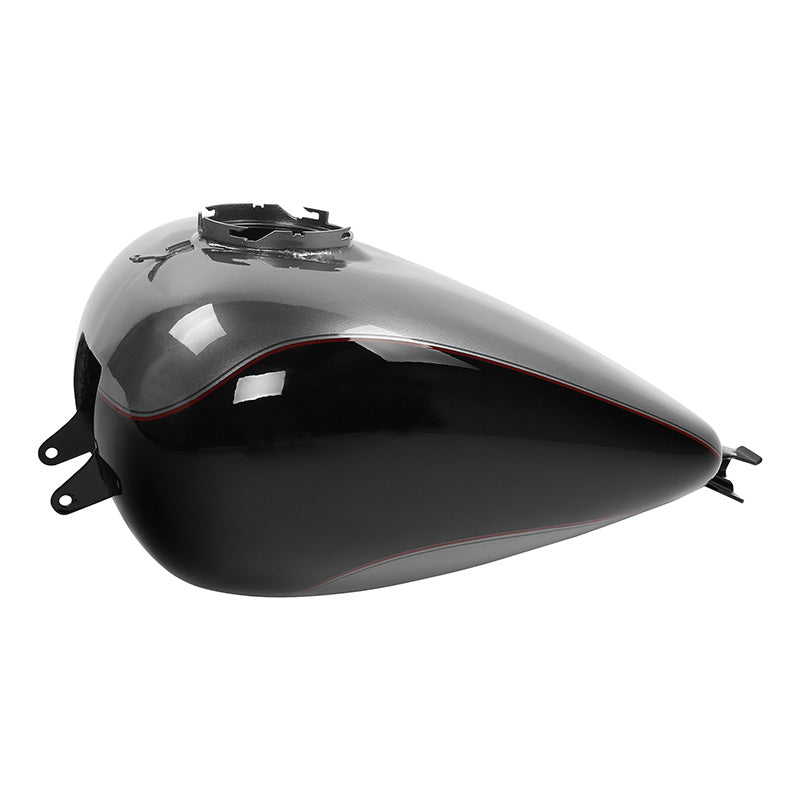 HR3 Billet Silver / Vivid Black 2017RGU Gas Tank For 2008-2023 Harley Touring Models