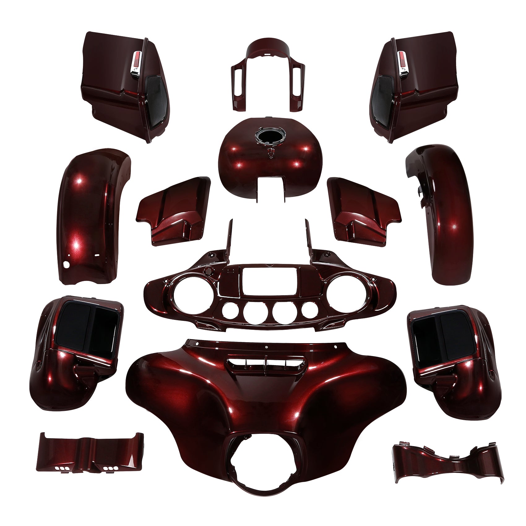 HR3 Twisted Cherry Complete Body Fairing Kit For Harley CVO Street Glide FLHXSE 14-23