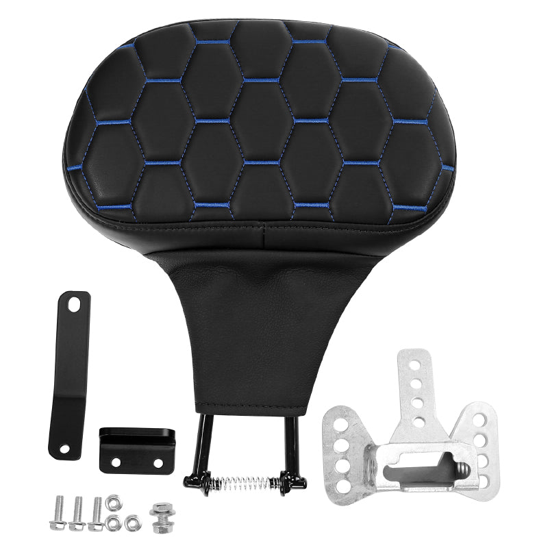 C.C. RIDER Rider Backrest 2 Up Seat Driver Backrest Pad For Harley Touring CVO Street Glide Road Glide Electra Glide Road King, 1988-2025