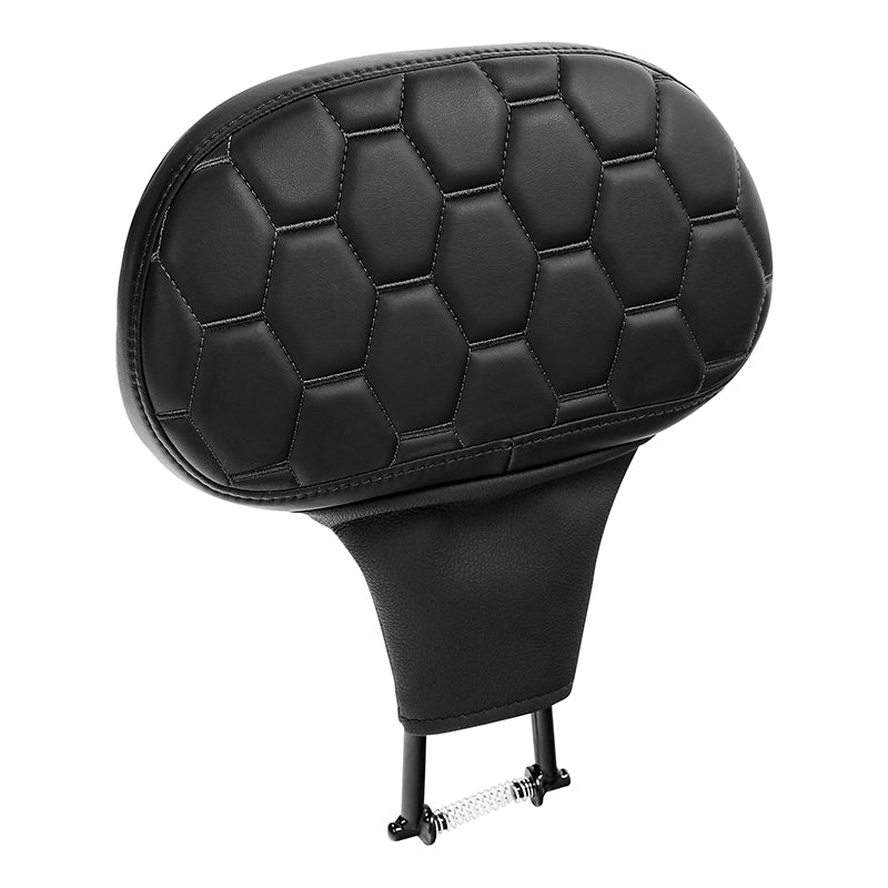 C.C. RIDER Rider Backrest 2 Up Seat Driver Backrest Pad For Harley Touring CVO Street Glide Road Glide Electra Glide Road King, 1988-2025