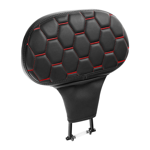 C.C. RIDER Rider Backrest 2 Up Seat Driver Backrest Pad For Harley Touring CVO Electra Glide Road King Street Glide Road Glide, 1988-2025